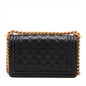 Chanel Boy Small Caviar Black Chain Shoulder Bag