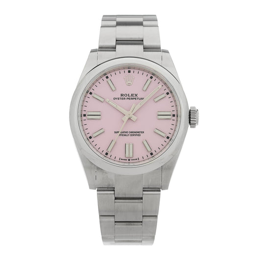 Stainless Steel 41mm Oyster Perpetual Watch Candy Pink 134300