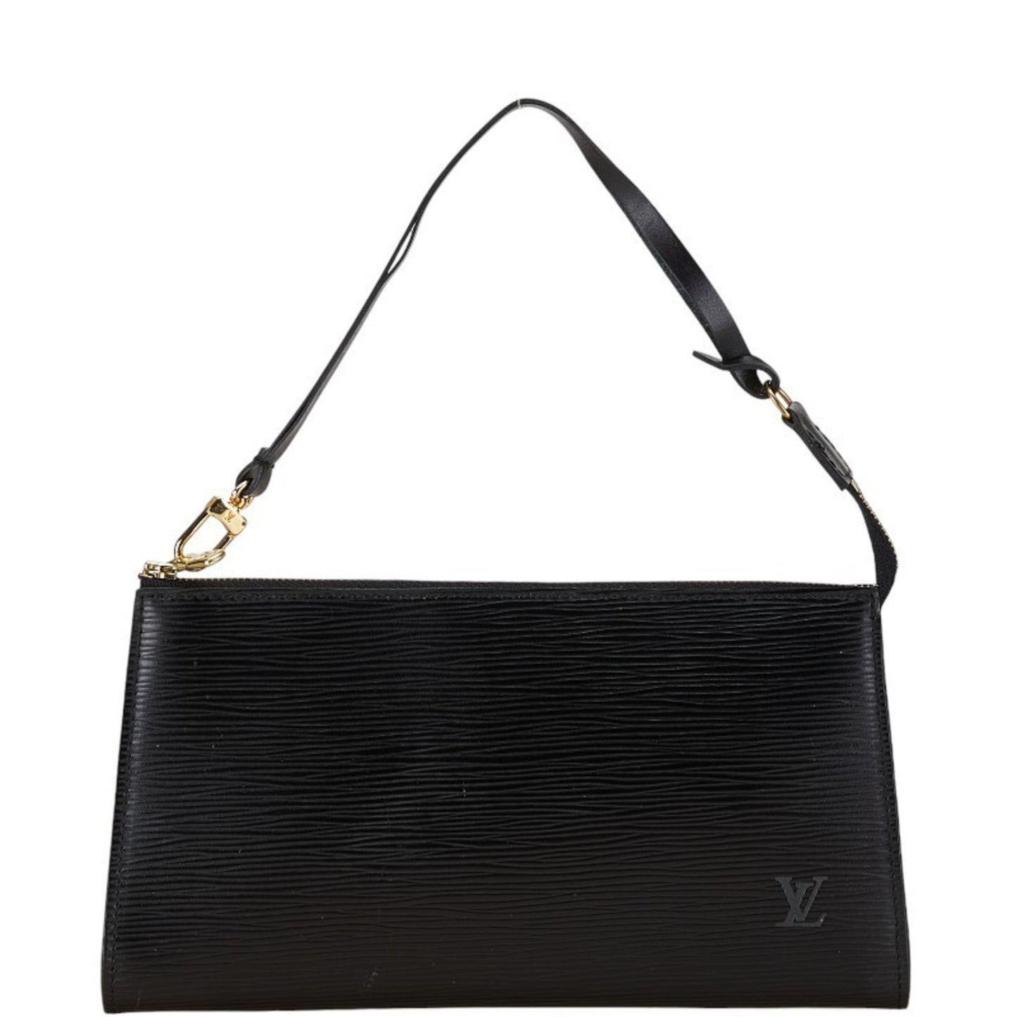 Louis Vuitton  Noir Cuir Ombre Leather Handbag Pochette Pouch