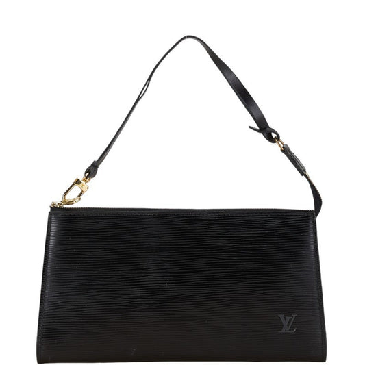 Louis Vuitton  Noir Cuir Ombre Leather Handbag Pochette Pouch