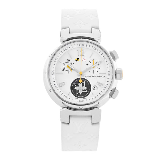 Stainless Steel Rubber Mother of Pearl 34mm Tambour Lovely Cup Quartz Watch