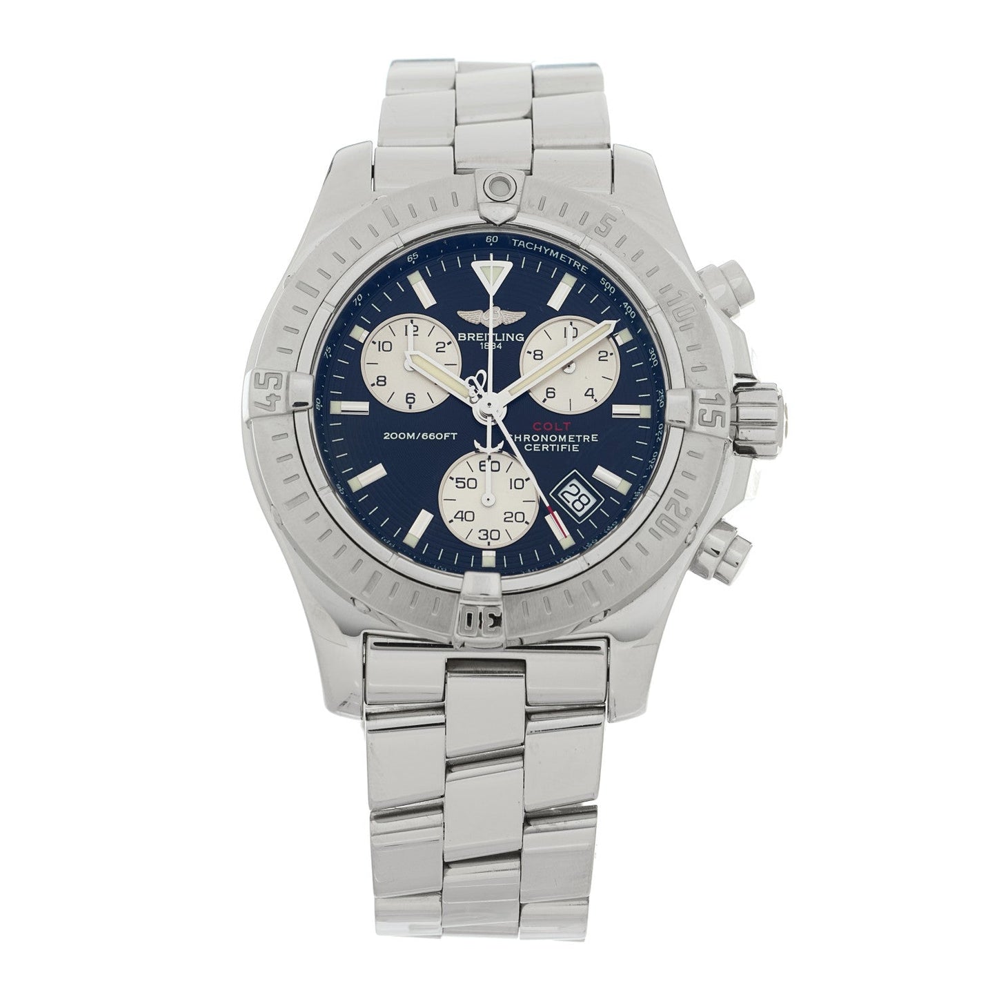 Stainless Steel 41mm Colt Chronograph Quartz Watch Blue A73380