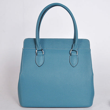 Luxury Hermes Toolbox Ladies 2Way Blue Handbag