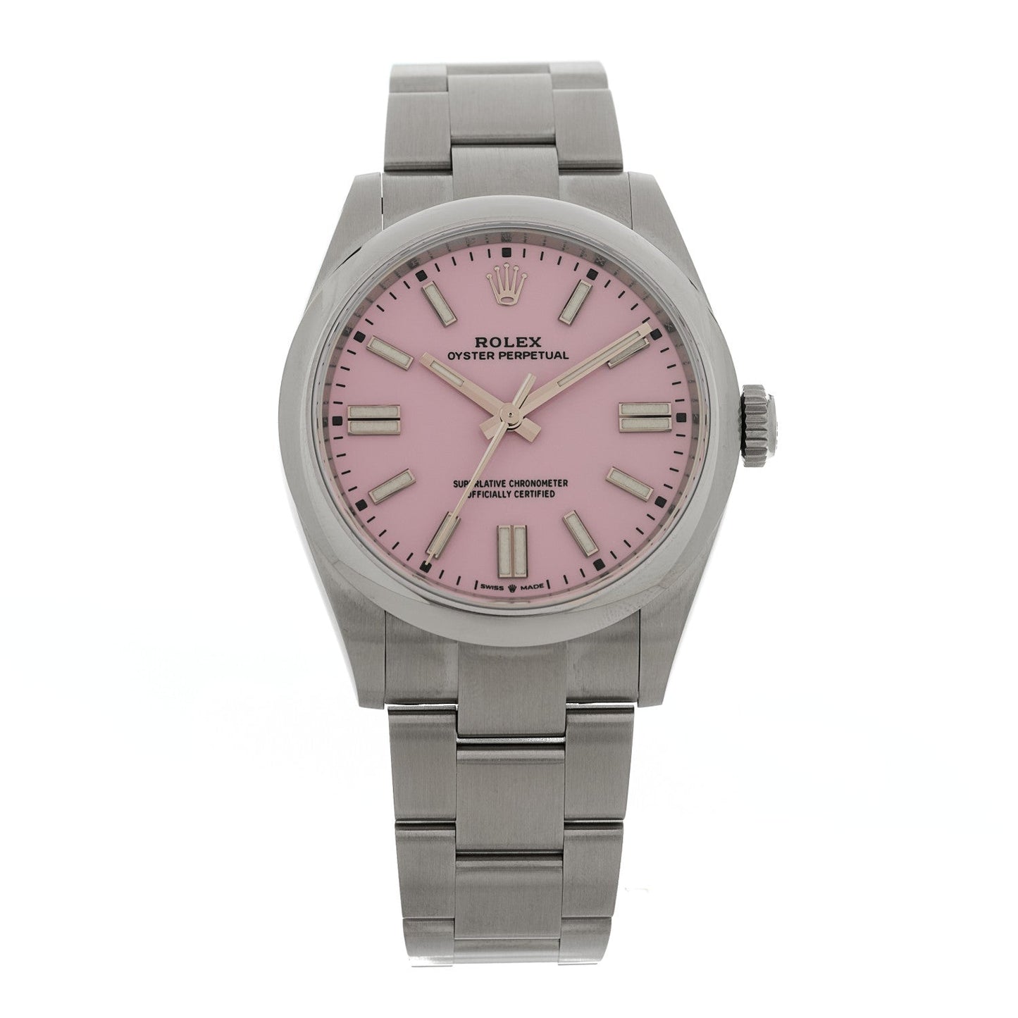 Stainless Steel 41mm Oyster Perpetual Watch Candy Pink 134300