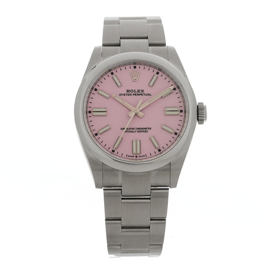 Stainless Steel 41mm Oyster Perpetual Watch Candy Pink 134300