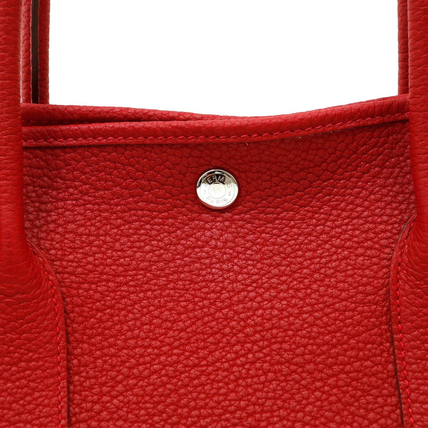 Luxury Hermes Red Garden Party Negonda Leather Bag