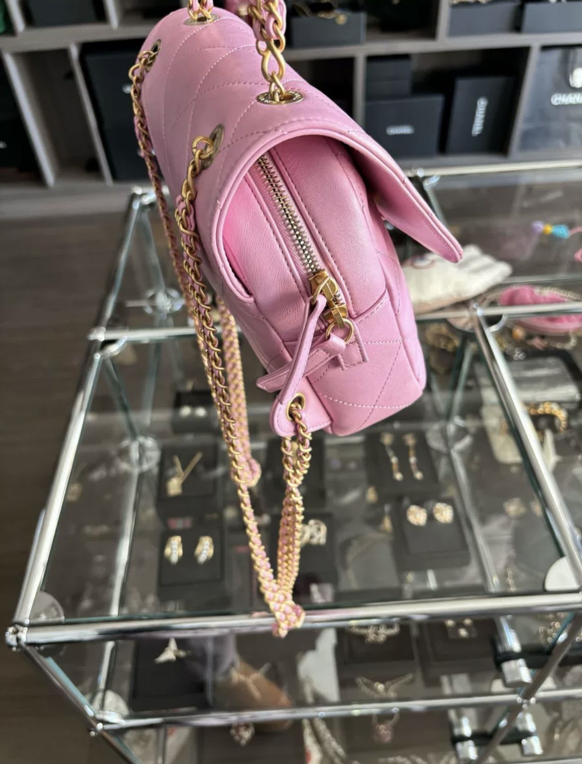 Chanel 23 Pink Backpack Gold Hardware