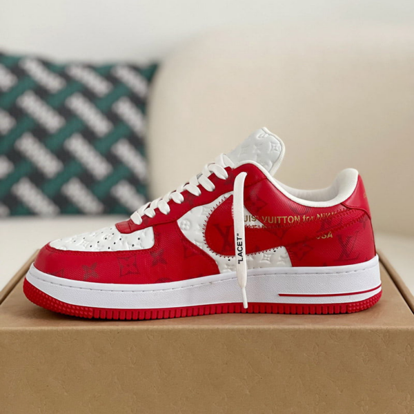 Air Force 1 x Louis Vuitton Red Best Quality