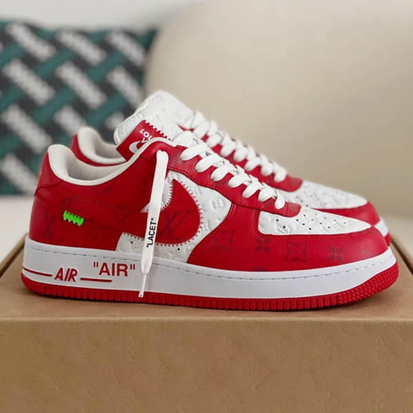 Air Force 1 x Louis Vuitton Red Best Quality