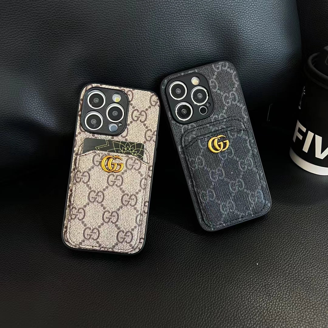 Luxury Gucci Card Holder Case iPhone 16 Series