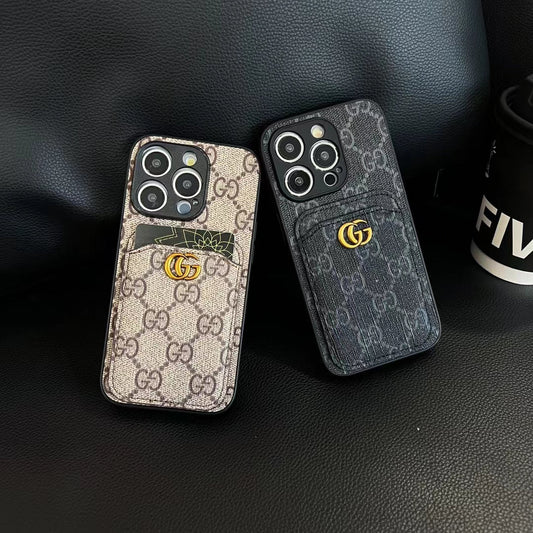 Luxury Gucci Card Holder Case iPhone 16 Series