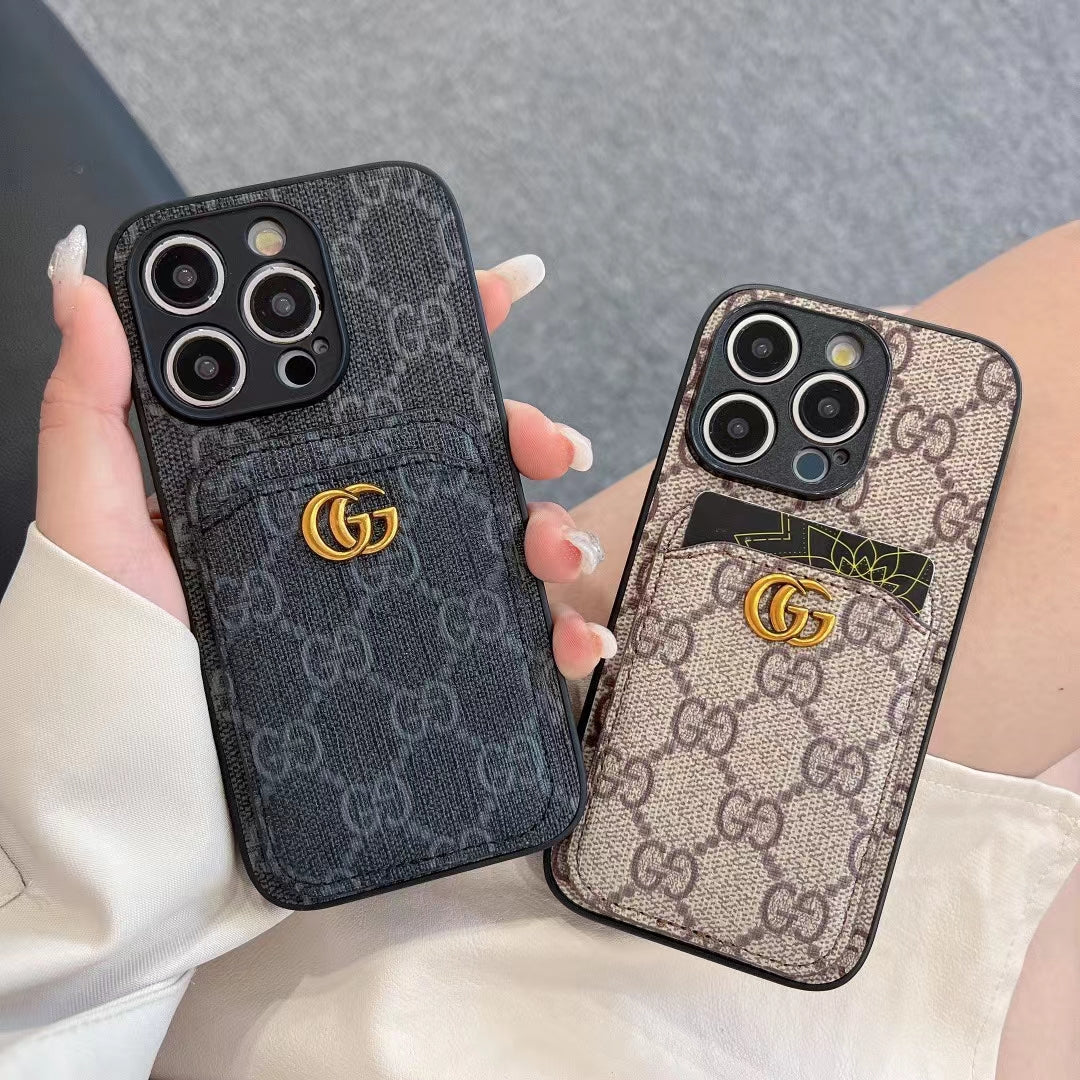 Luxury Gucci Card Holder Case iPhone 16 Series