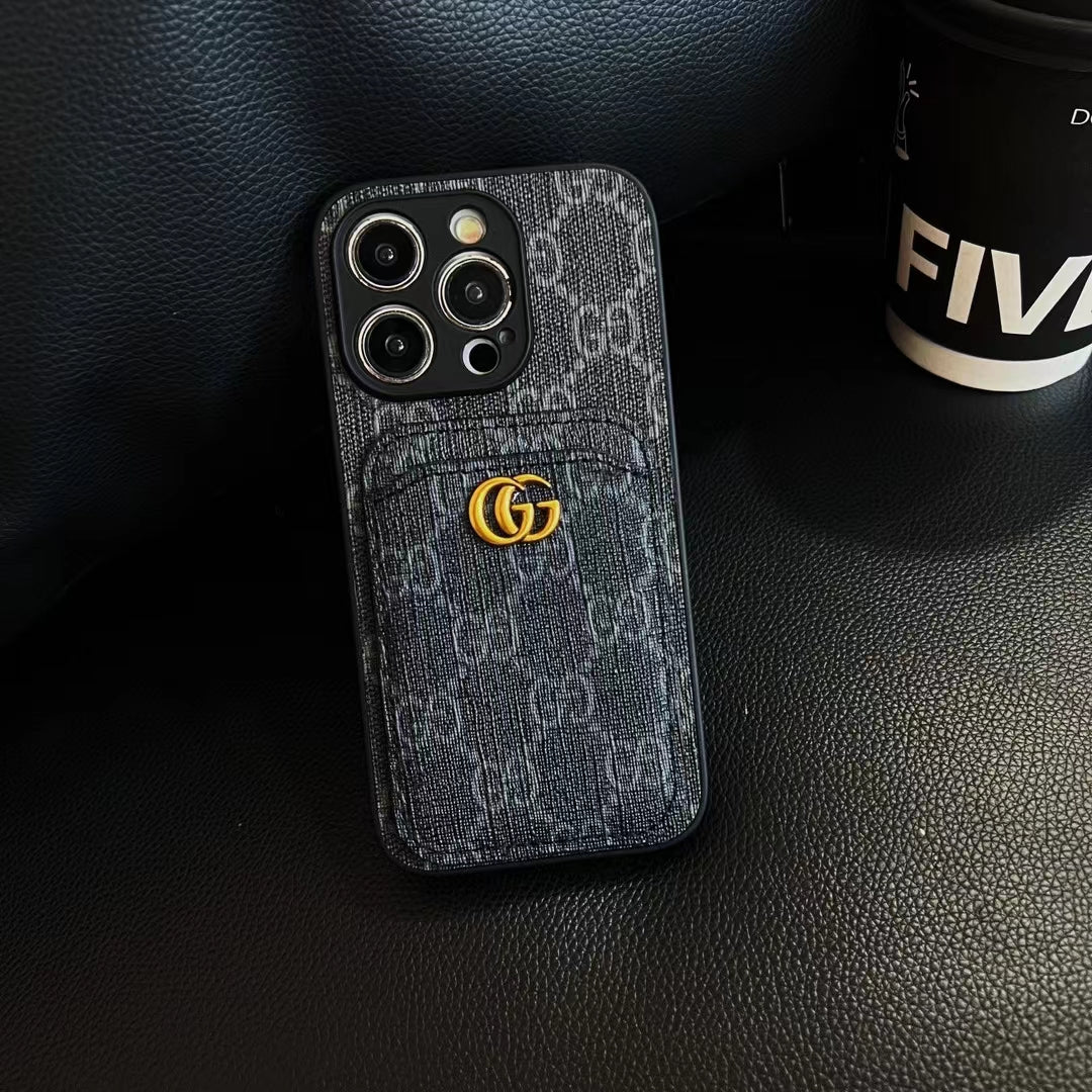 Luxury Gucci Card Holder Case iPhone 16 Series