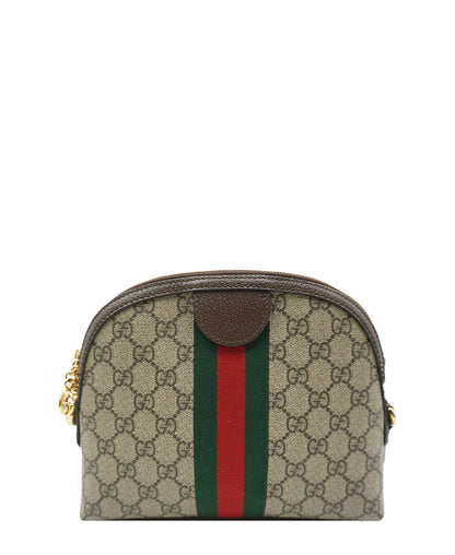Small GG Supreme Canvas and Leather Ophidia Crossbody Bag Multicolor