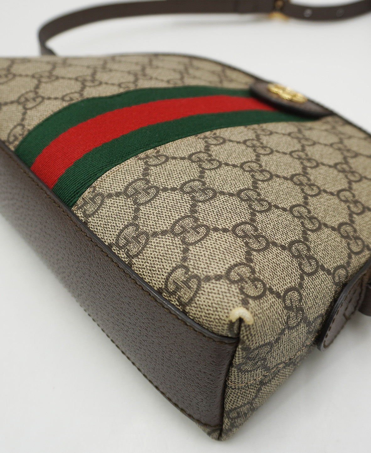 Small GG Supreme Canvas and Leather Ophidia Crossbody Bag Multicolor