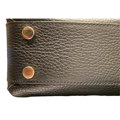 Gucci Interlocking G Black Calf Leather Chain Crossbody Bag