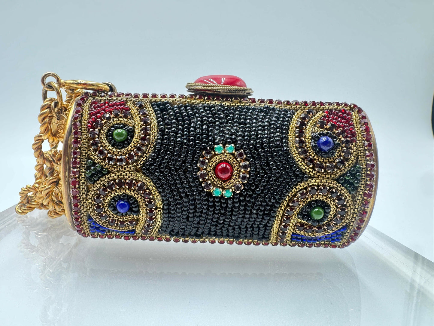 Chanel 1981 Jewelled Metal Clutch