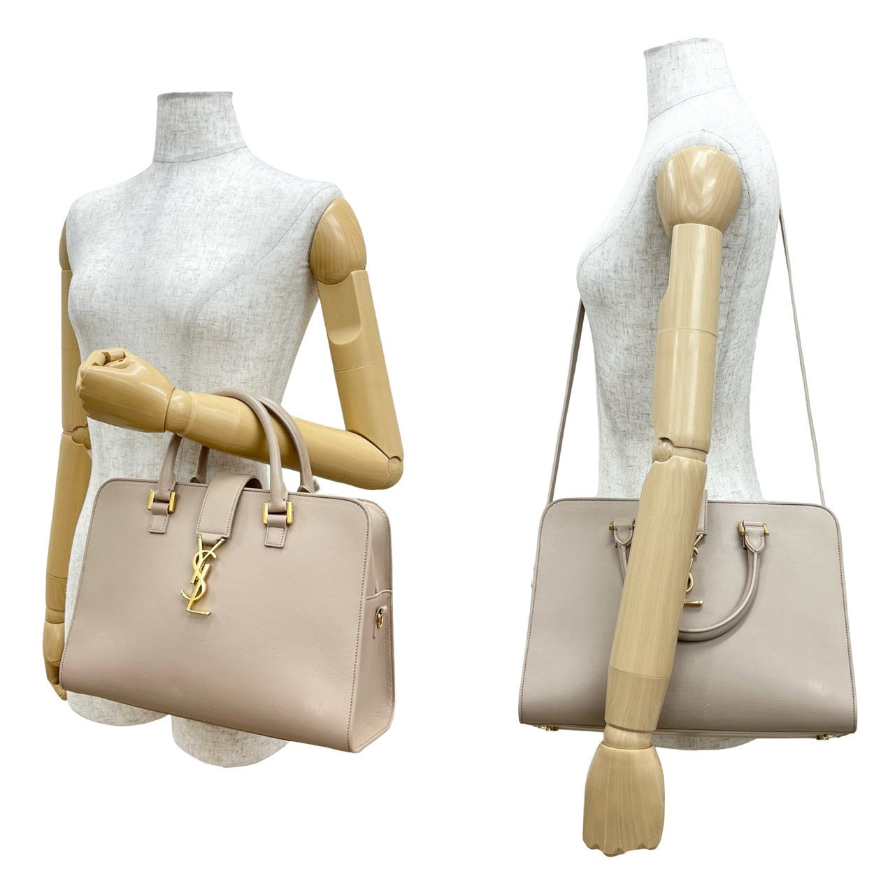 Saint Laurent Paris Baby Cabas Leather 2Way Handbag