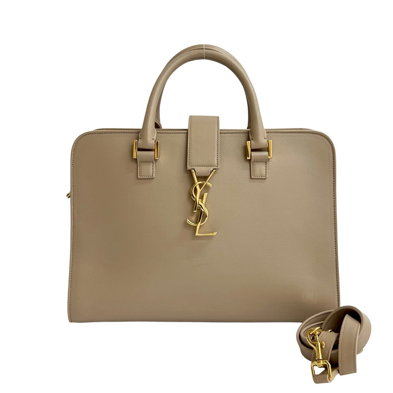 Saint Laurent Paris Baby Cabas Leather 2Way Handbag