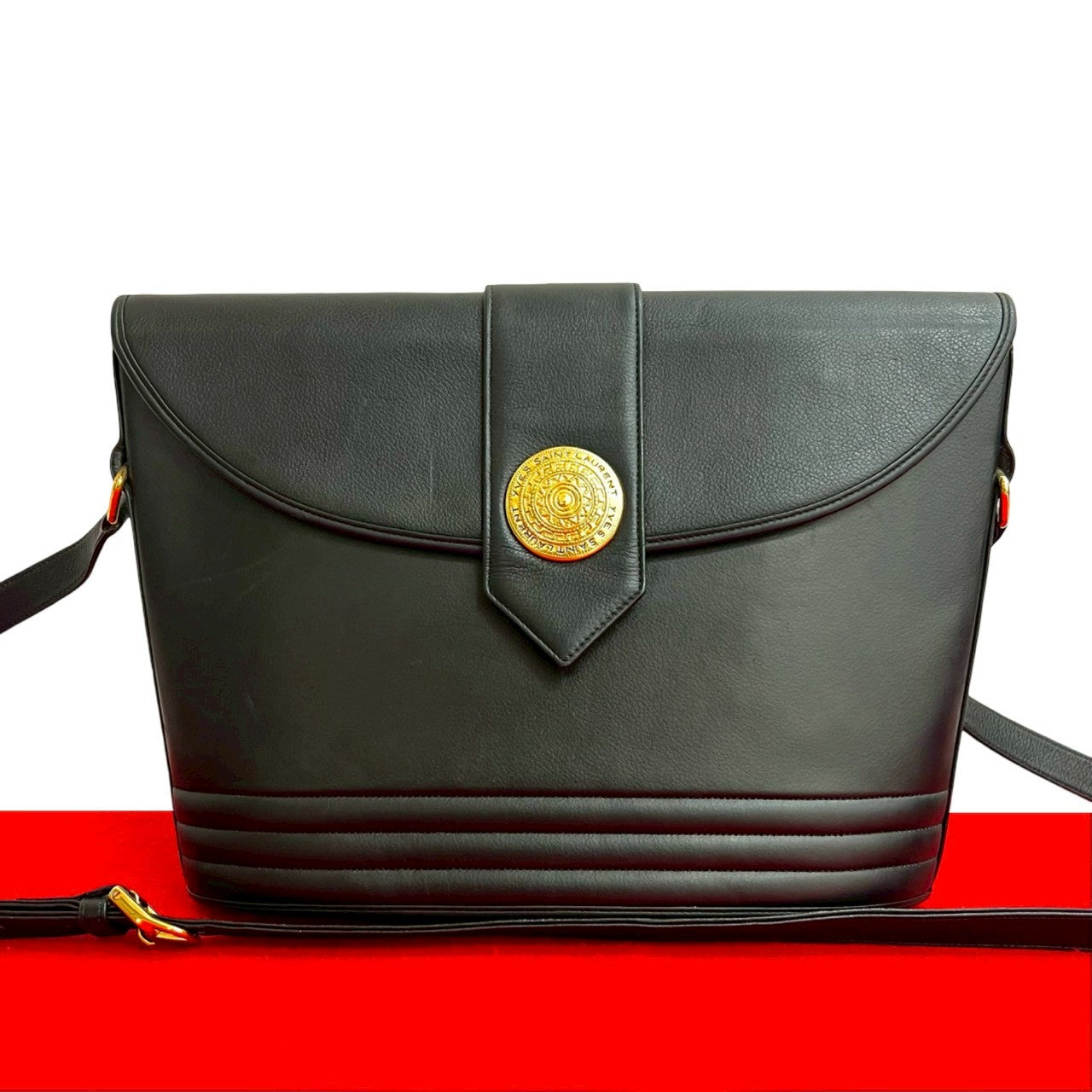 Saint Laurent Leather Red Shoulder Bag Style 2