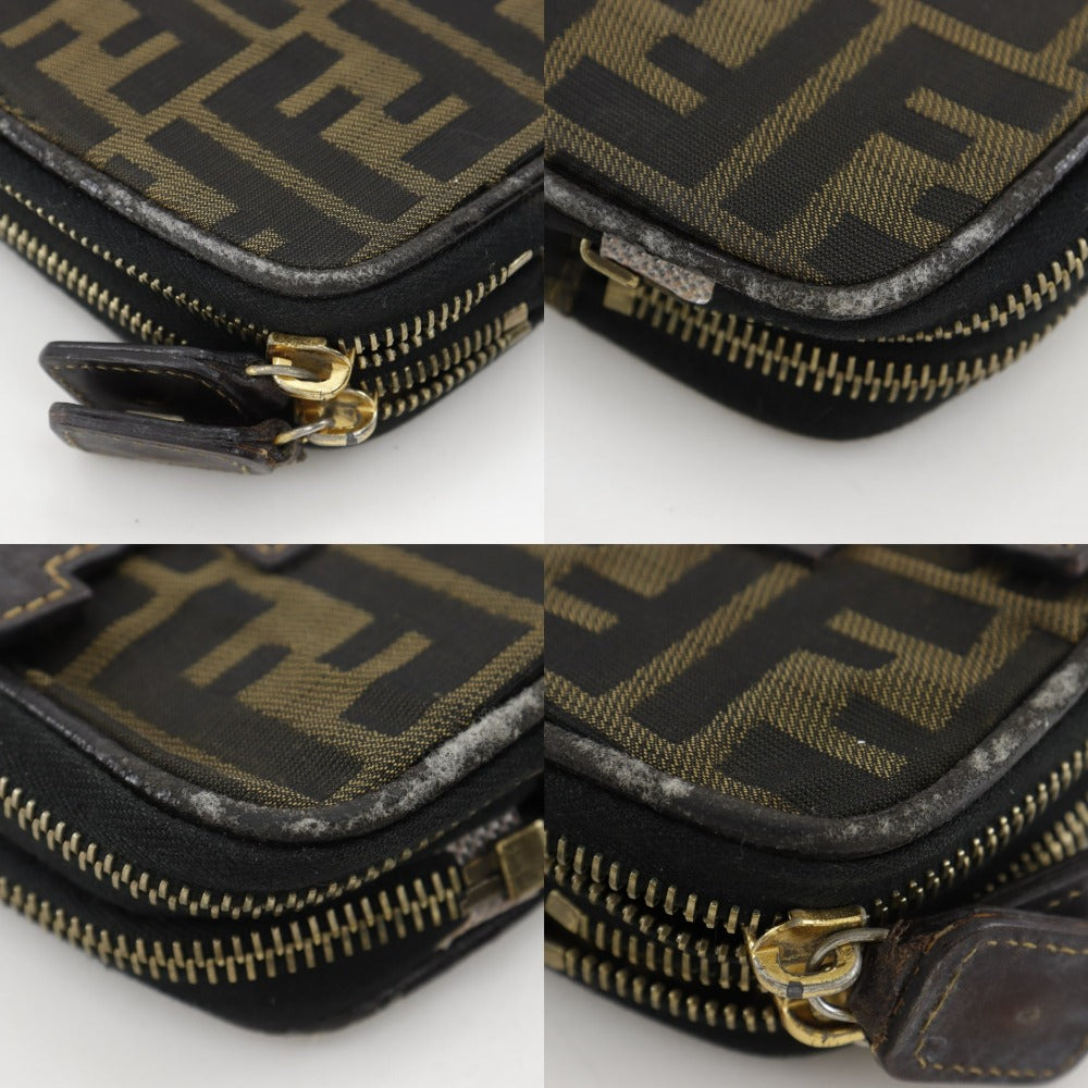 Fendi Luxury Canvas Red Clutch Canvas