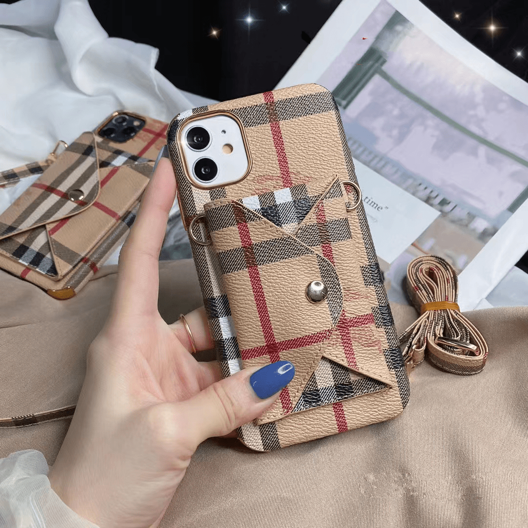 Designer Crossbody Wallet Case for iPhone 11 12 13 14 Pro Max
