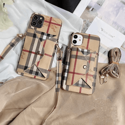 Designer Crossbody Wallet Case for iPhone 11 12 13 14 Pro Max