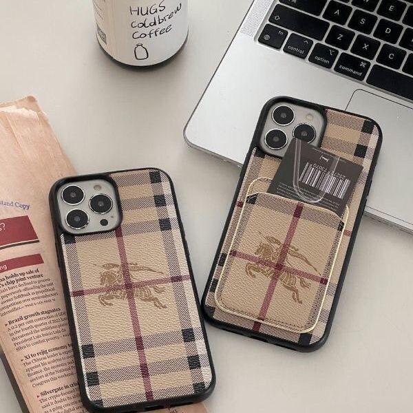 Iphone Case Burberry Style For 12 13 14 15 16 Pro Max Series / 18 Pro / 18 Pro Max