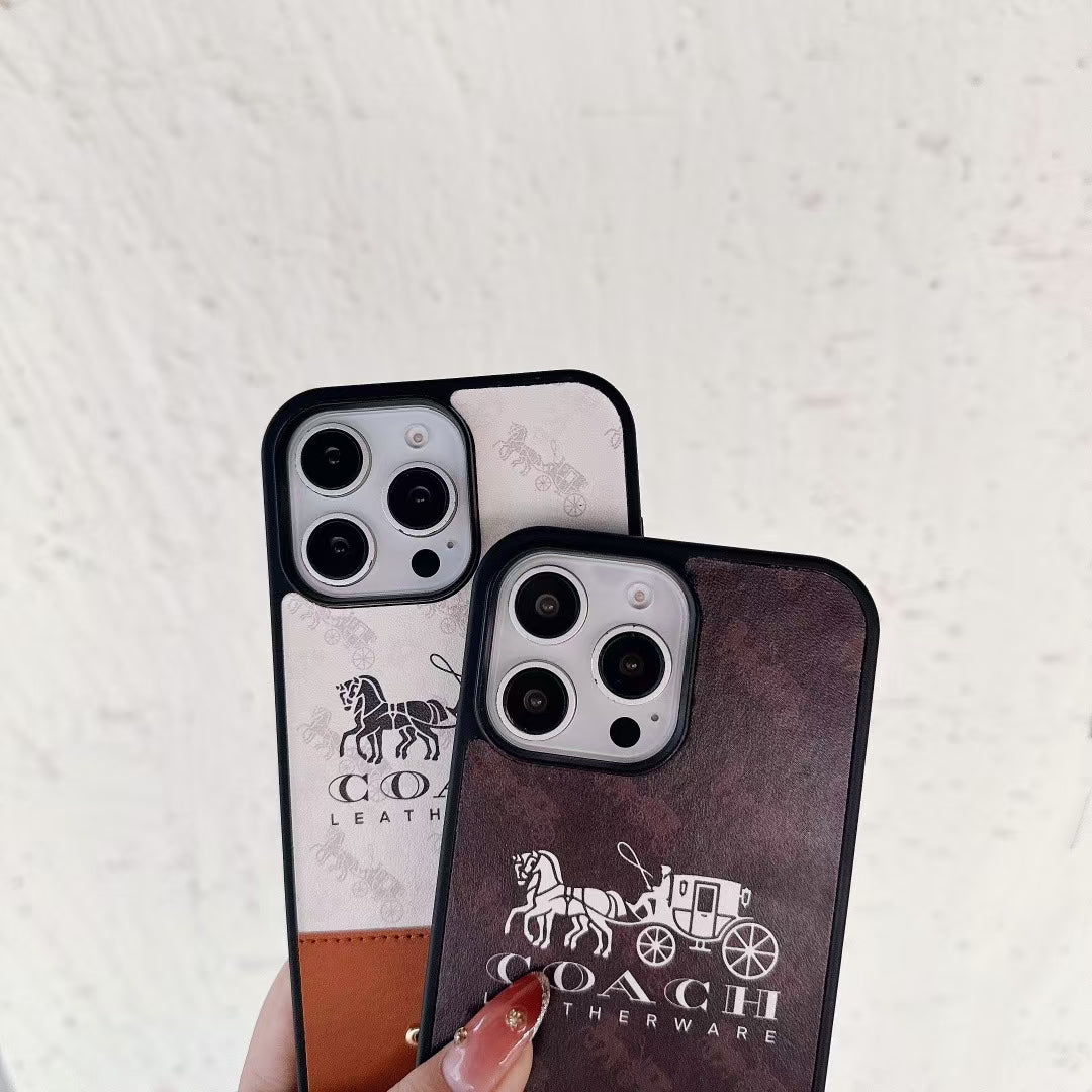 Iphone Case Coach Style For Iphone 12 13 14 15 16 Pro Max Plus / 18 Pro / 18 Pro Max