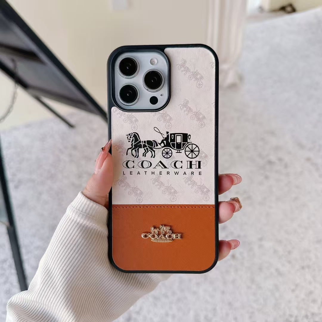 iPhone Coach Style Case for iPhone 12 13 14 15 16 Pro Max Plus
