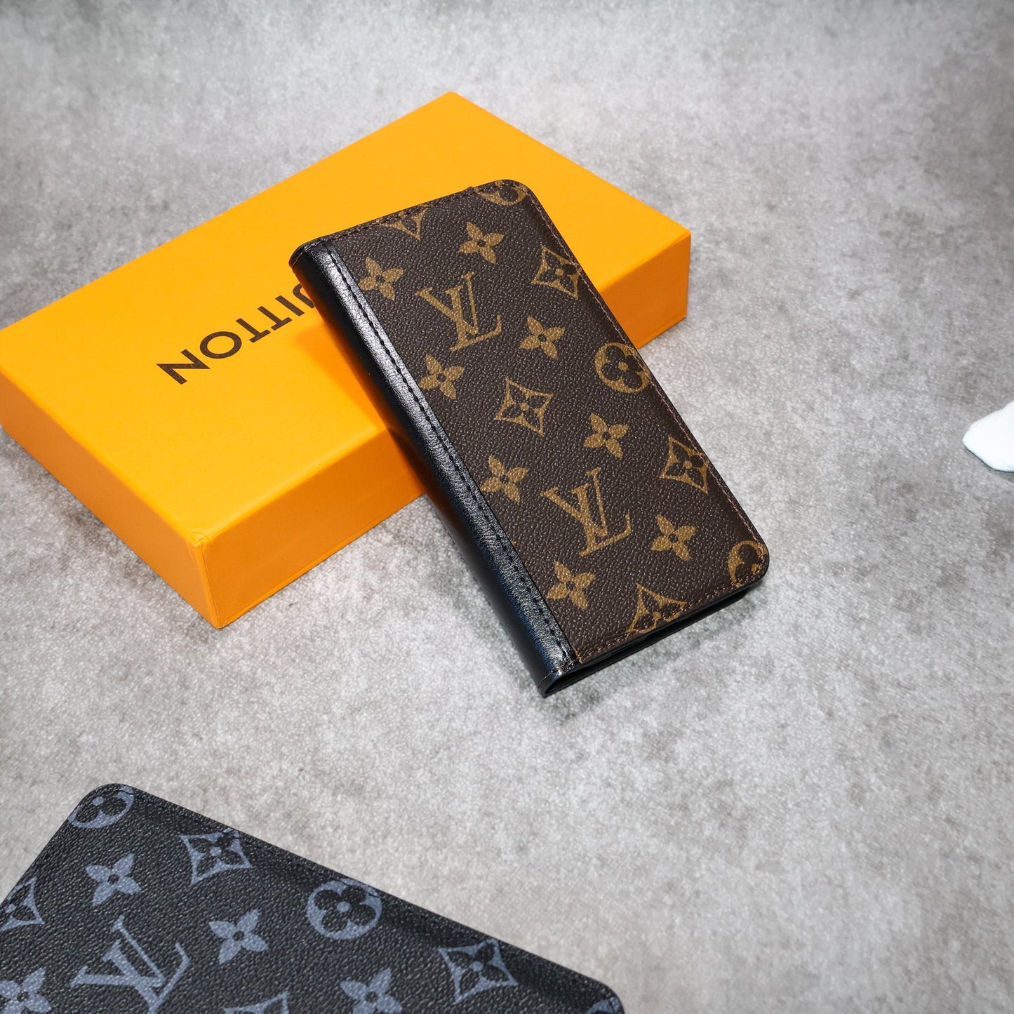 iPhone Wallet Case LV Leather for 1217 / Pro / Pro Max / Plus