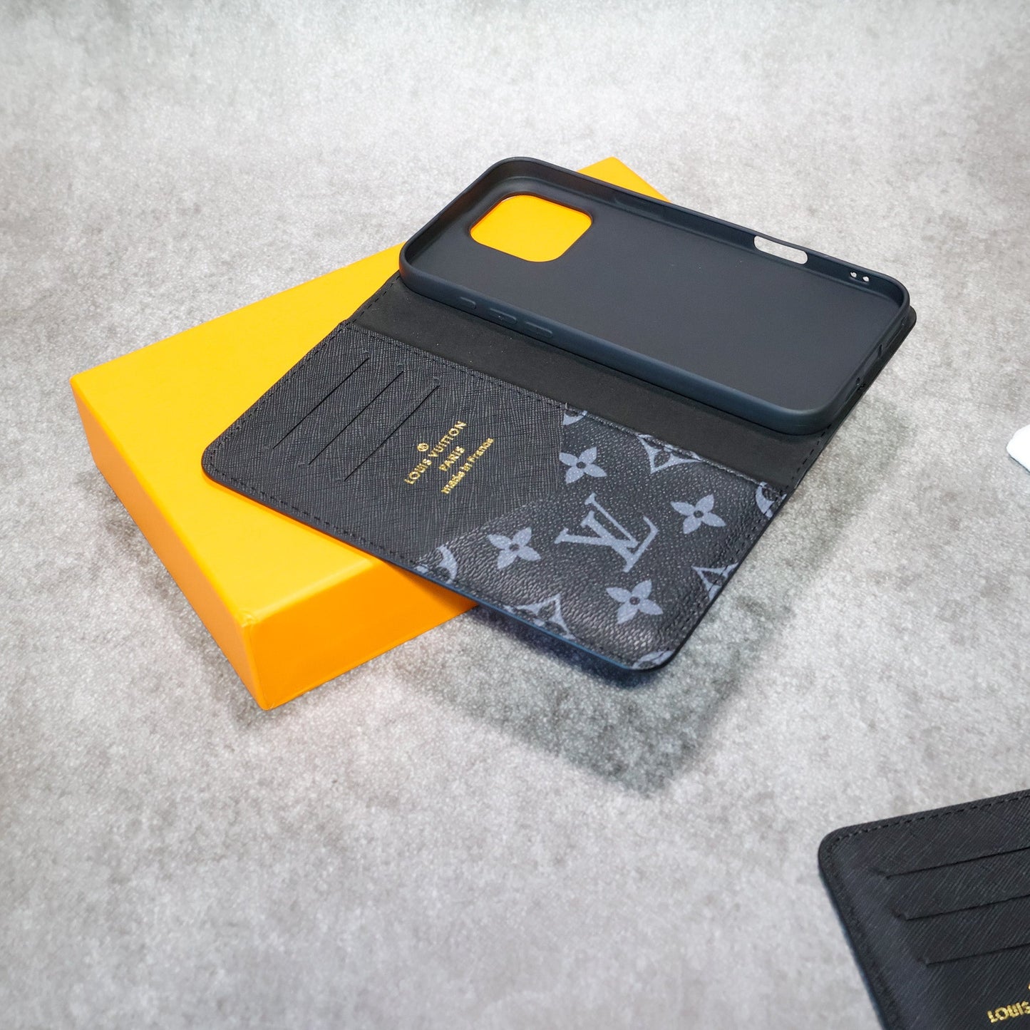 iPhone Wallet Case LV Leather for 1217 / Pro / Pro Max / Plus