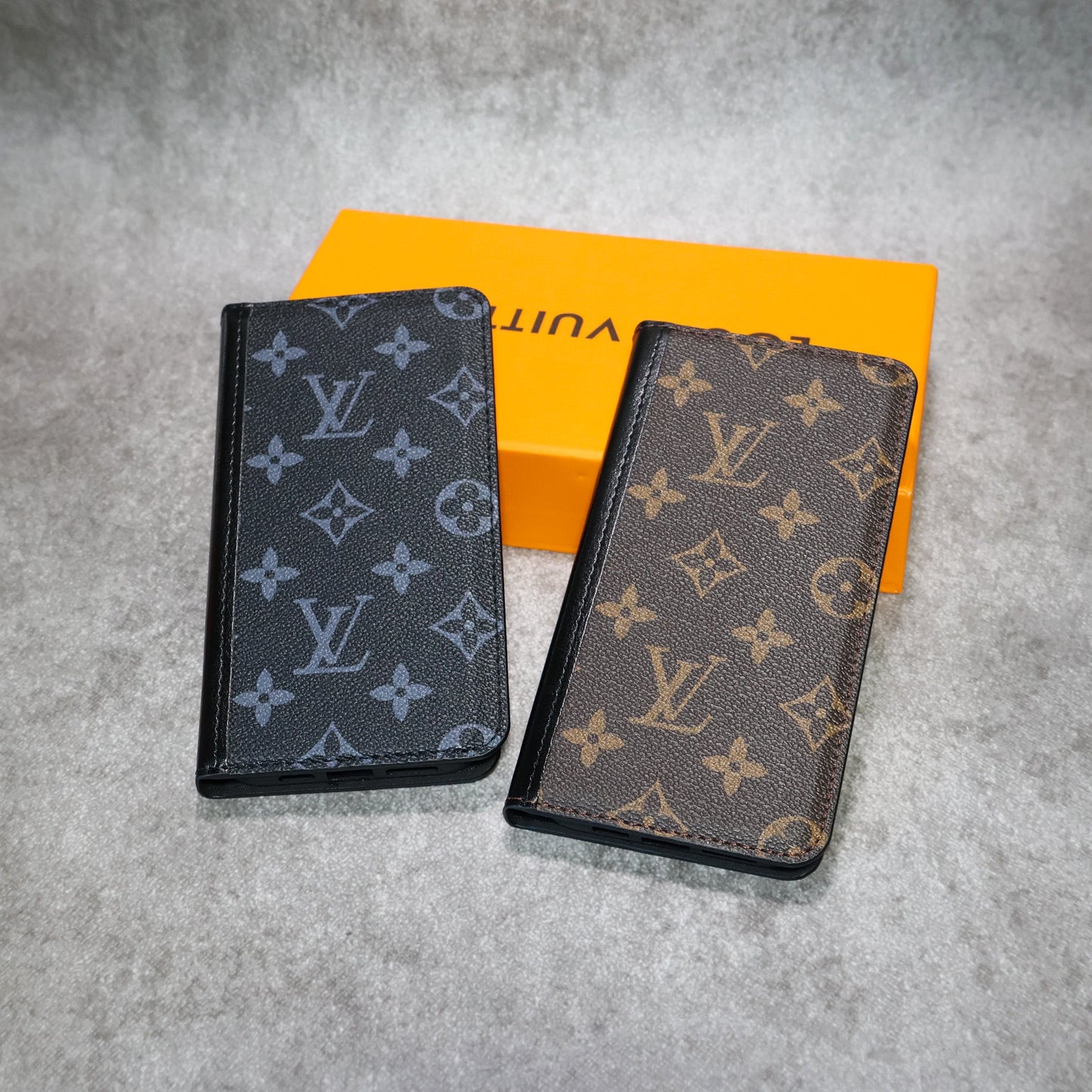 iPhone Wallet Case LV Leather for 1217 / Pro / Pro Max / Plus