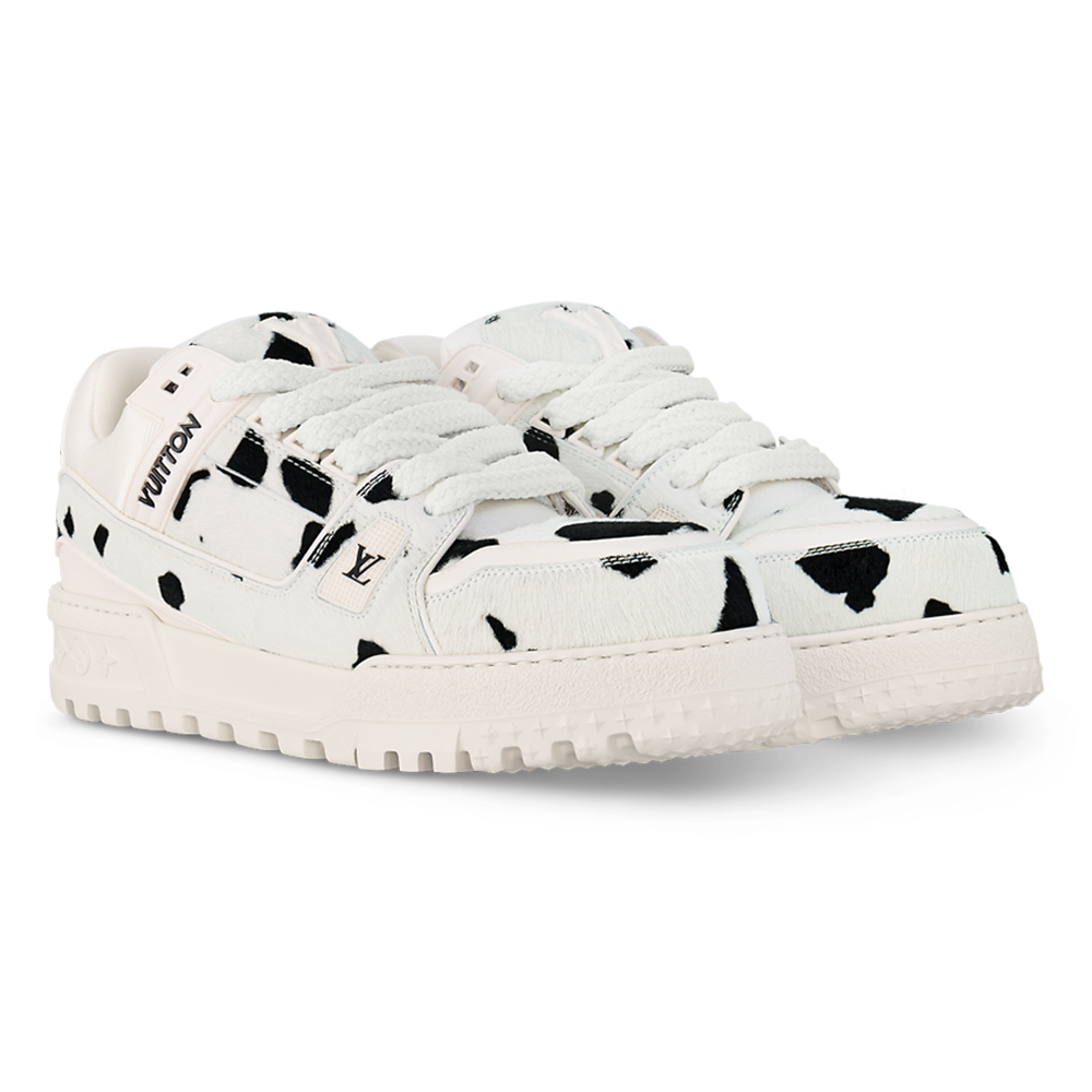 LV Trainer Maxi White Black Animal Print