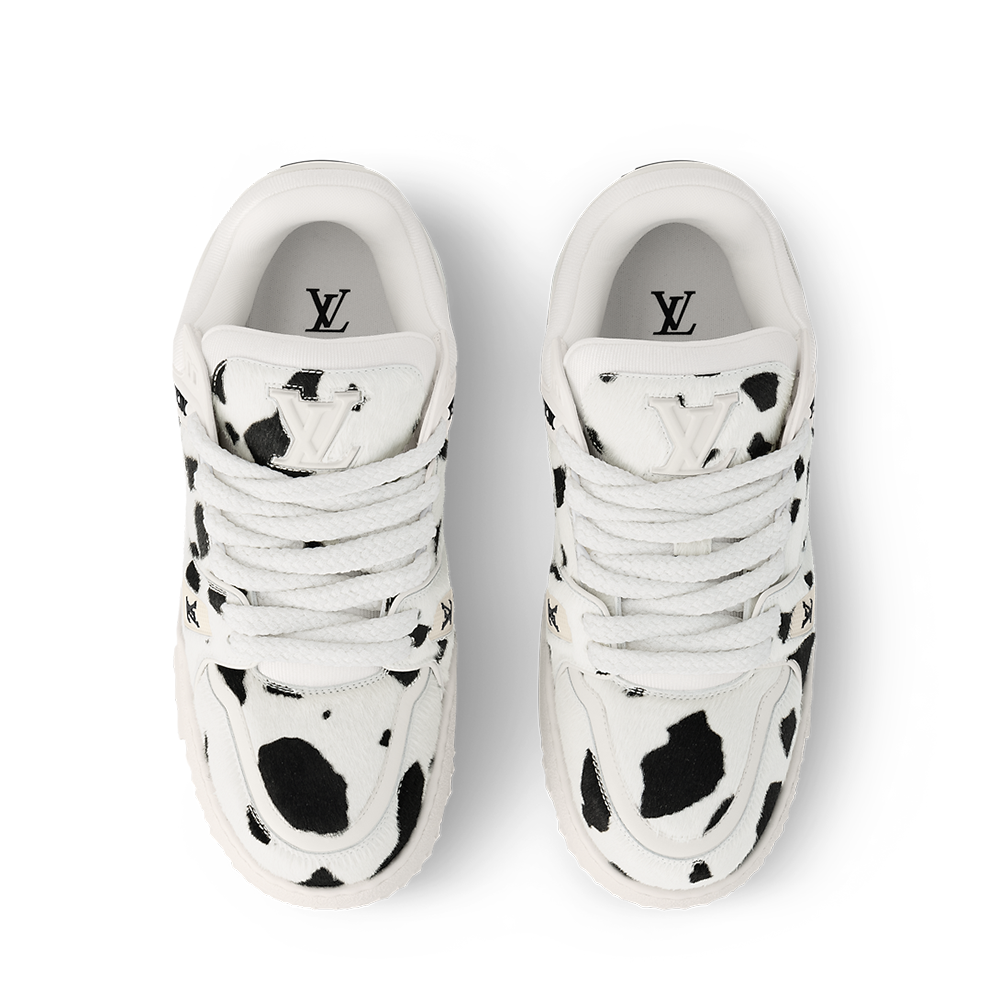 LV Trainer Maxi White Black Animal Print