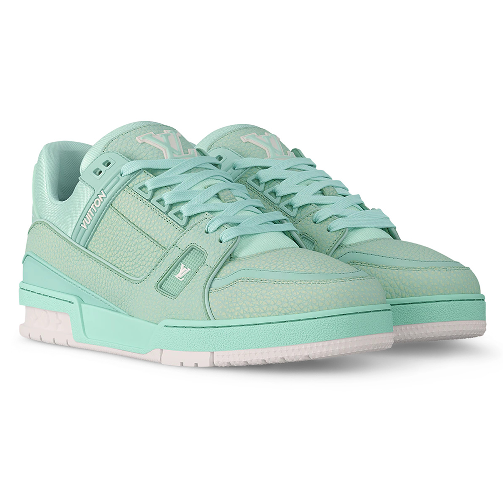 LV Trainer Grained Calf Leather Pastel Green