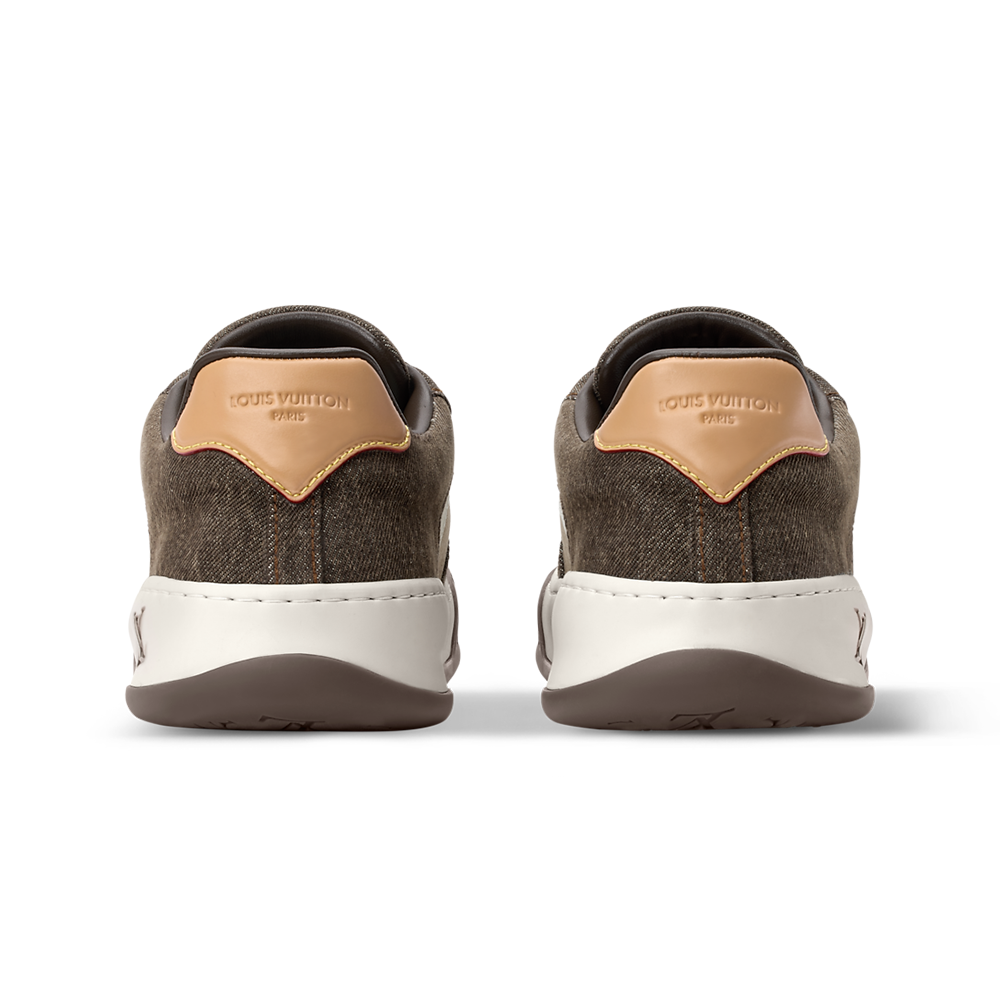 LV Tilted Sneaker Brown Denim