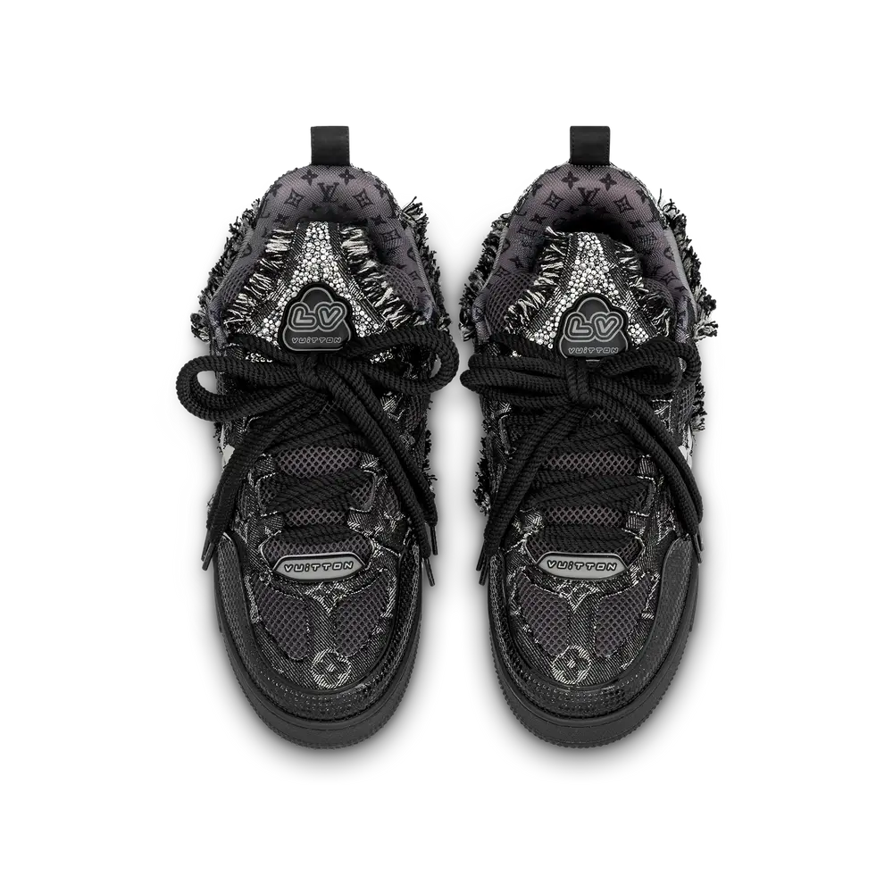 LV Skate Sneaker Black Swarovski™ Crystals