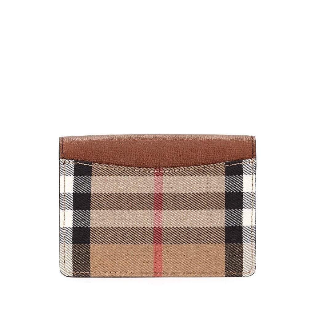 Hampshire House Check & Leather Crossbody Brown