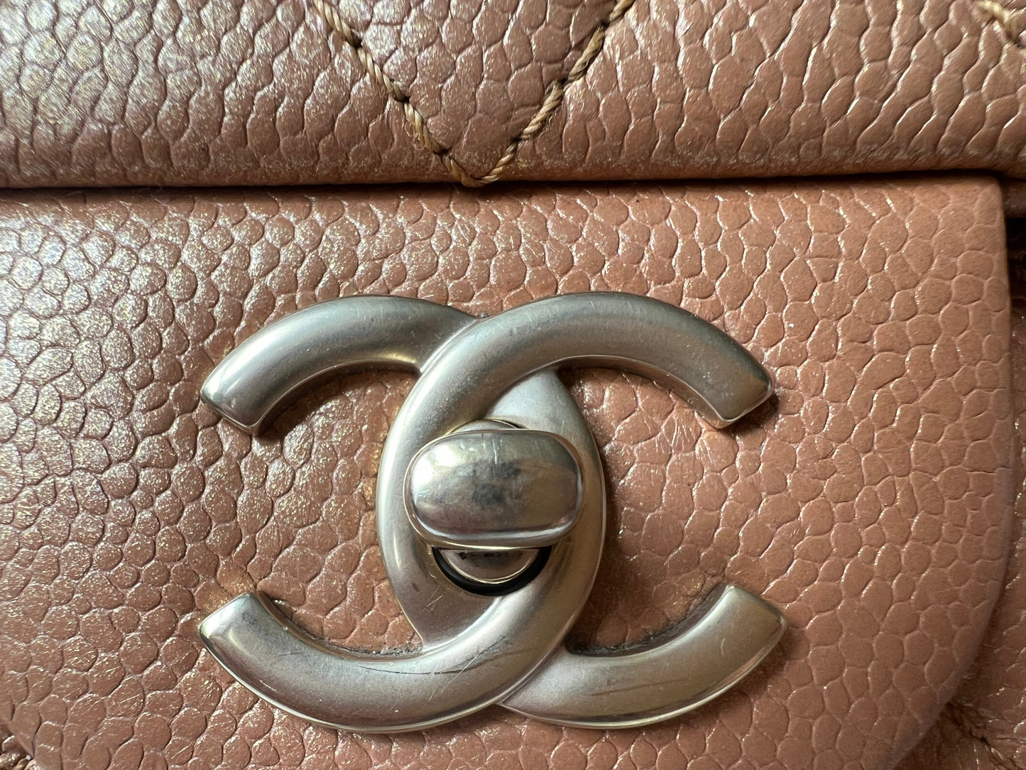 Chanel Jumbo Double Flap in Gold Caviar (RRP £9,670)
