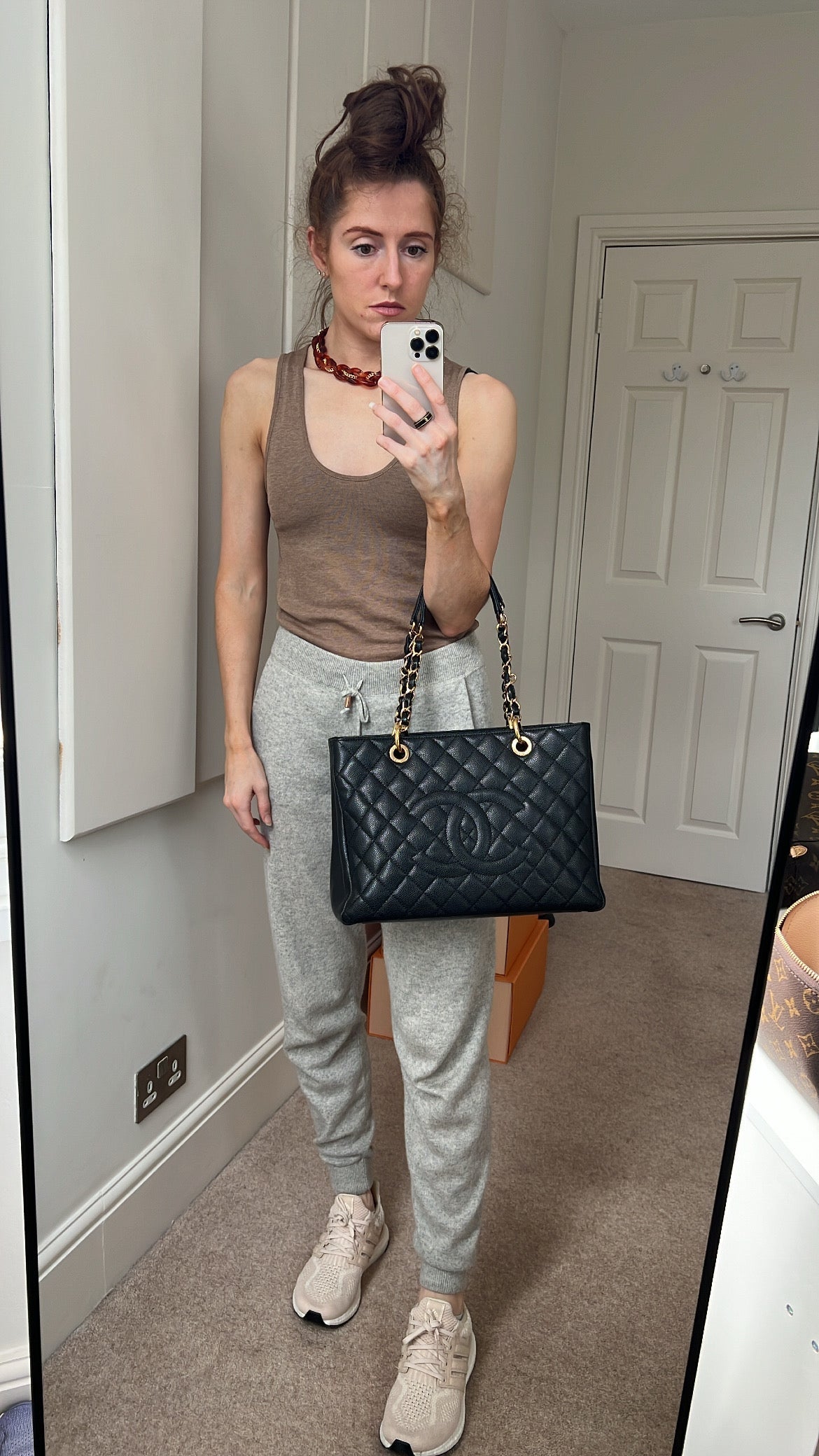 Chanel Caviar Black Gold Luxury Tote Style