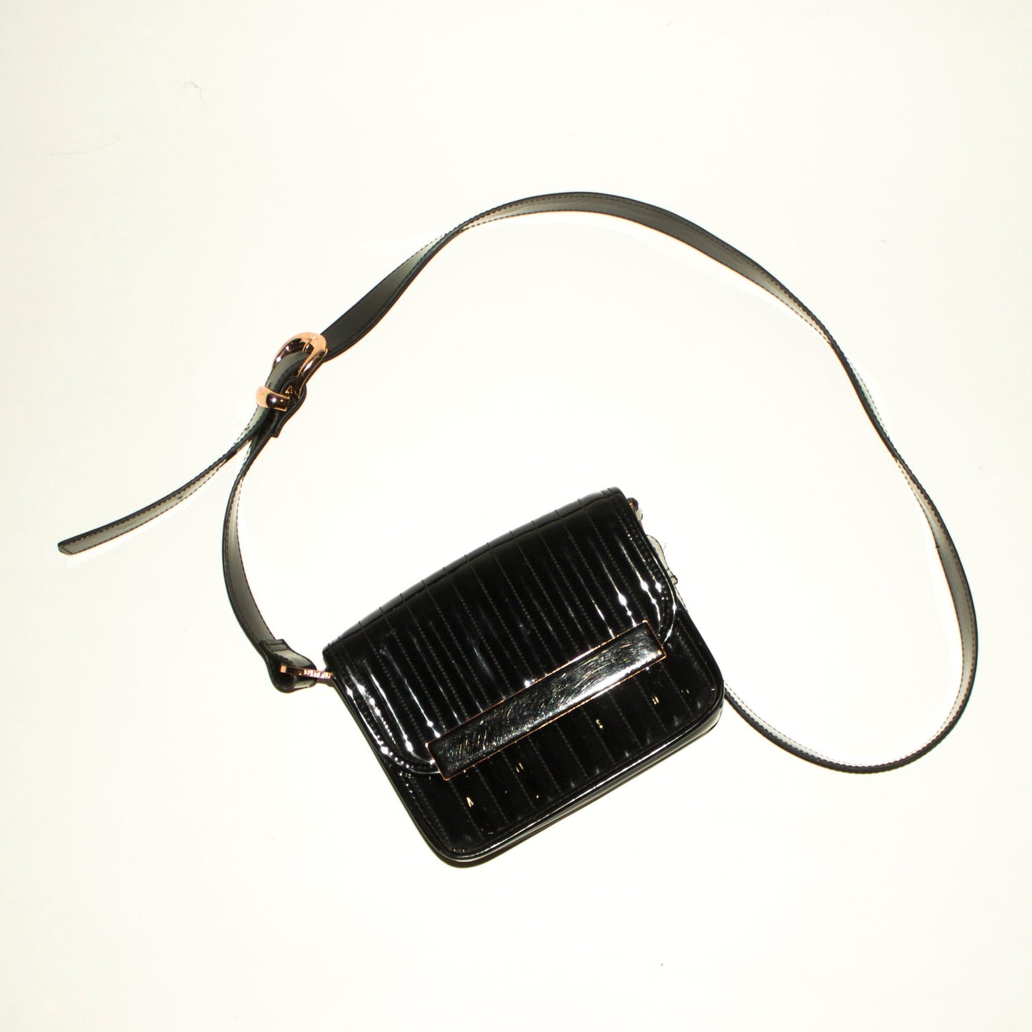 TED BAKER Black Patent Leather Crossbody