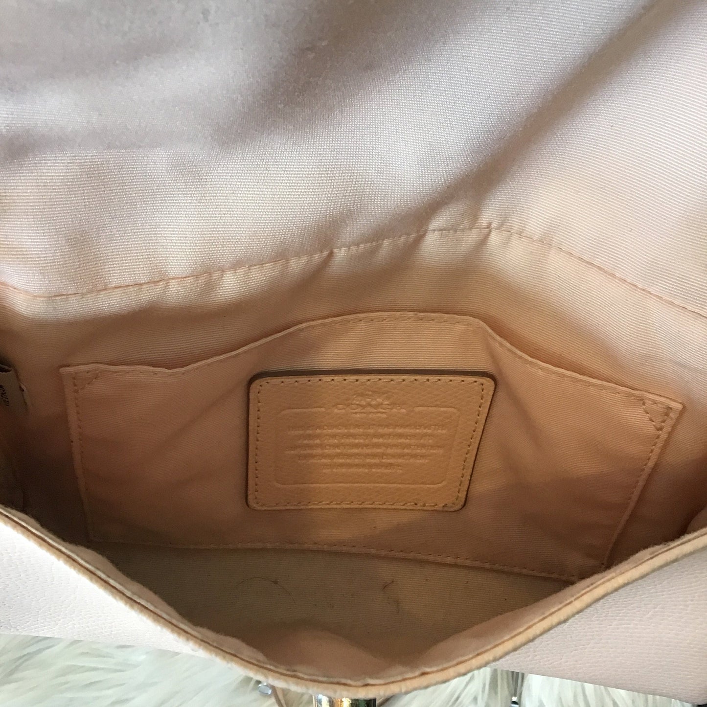 COACH Apricot Leather Turnlock Crossbody/Shoulder Bag