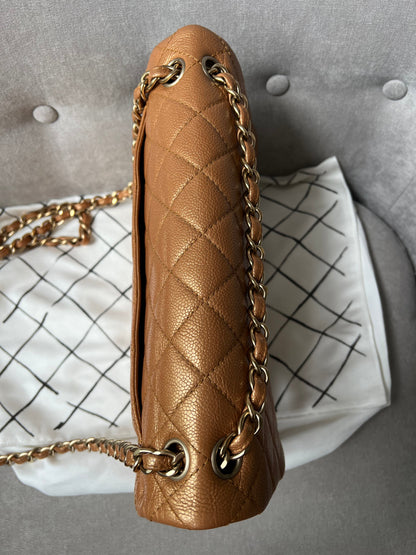 Chanel Jumbo Double Flap in Gold Caviar (RRP £9,670)