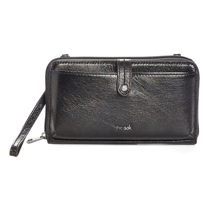THE SAK Black Onyx Redwood Leather Wristlet/ Crossbody NWOT