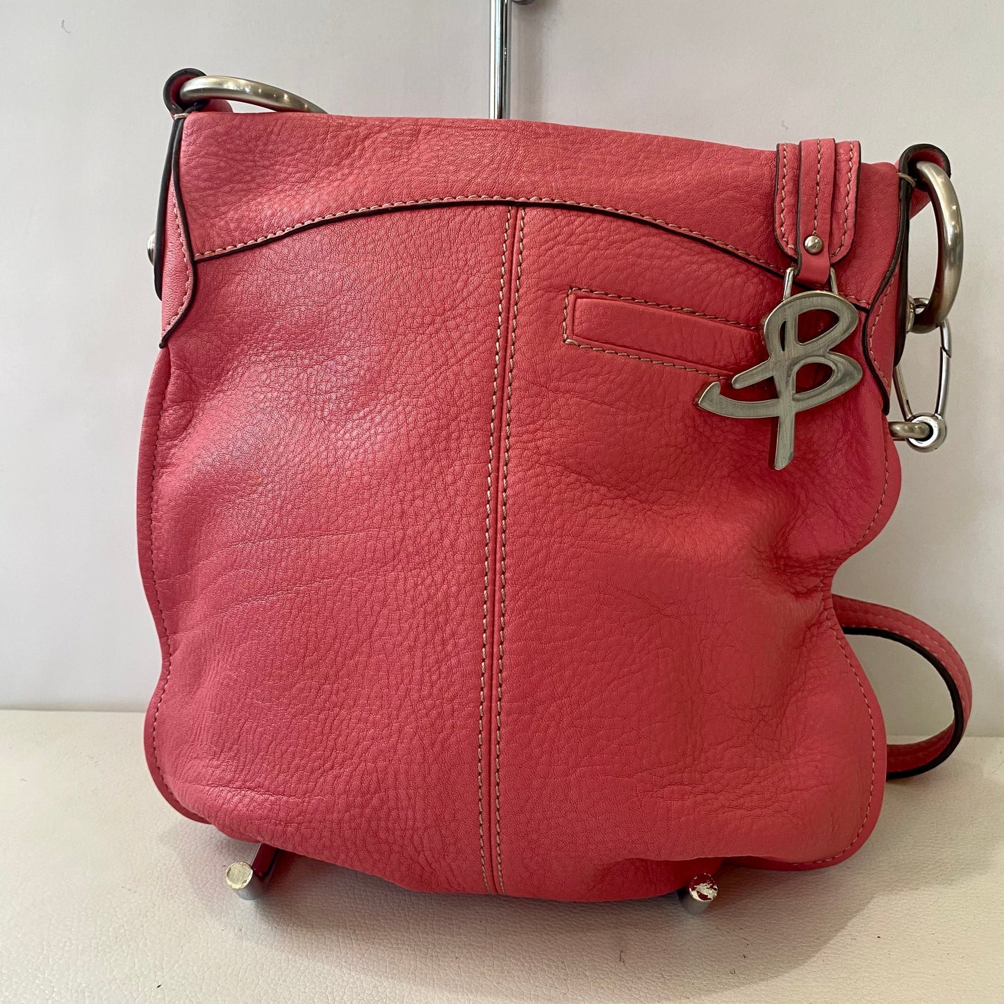 B. MAKOWSKY Leather Shoulder Bag/ Crossbody Pink