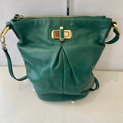 B. MAKOWSKY Leather Crossbody Bag Green