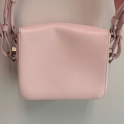 Off-white mini flap clip crossbody bag