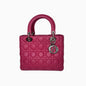 Lady Dior Bag Medium Hot Pink Fuchsia Cannage Leather