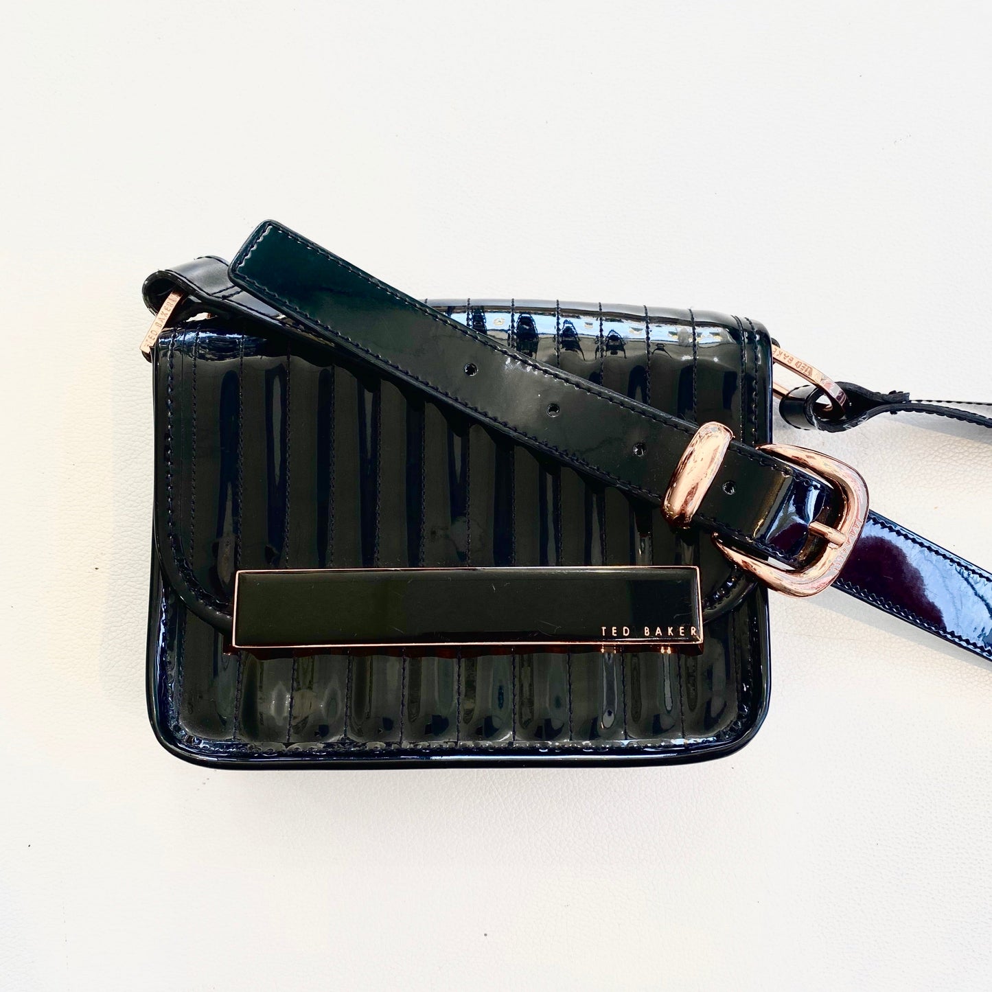 TED BAKER Black Patent Leather Crossbody